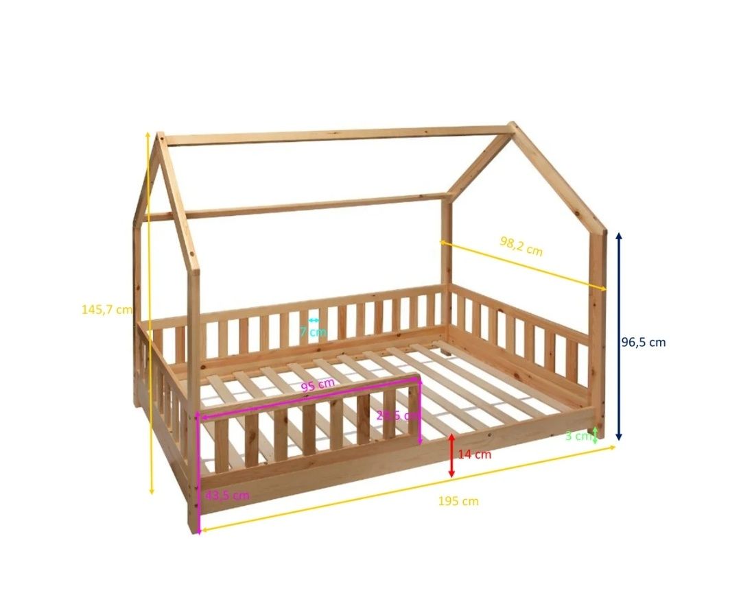 Cama Montessori em Madeira