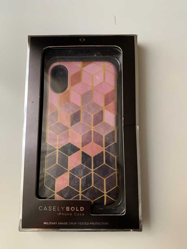 Чехол Casely Geo Rose Gold Marble Case на Iphone X/XS