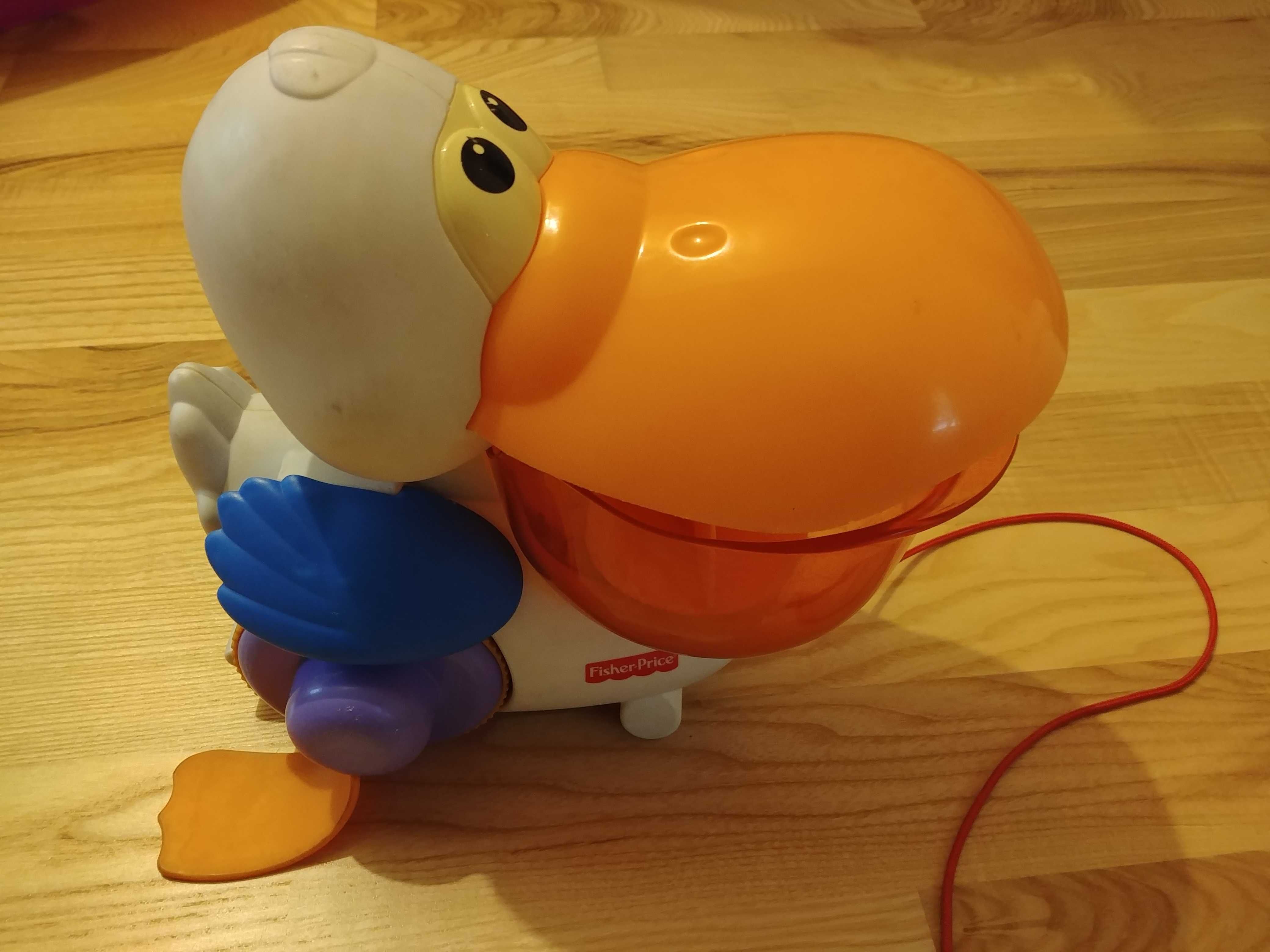 Fisher Price zestaw zabawek: piesek Snoopy, motylek, pelikan, telefon