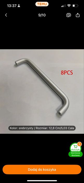 Uchwyty do mebli 2szt aluminiuowe 12.8cm