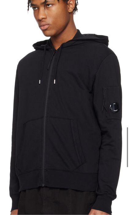 C.P. Company Light Fleece Hoodie | Чорна худі на блискавці (M)