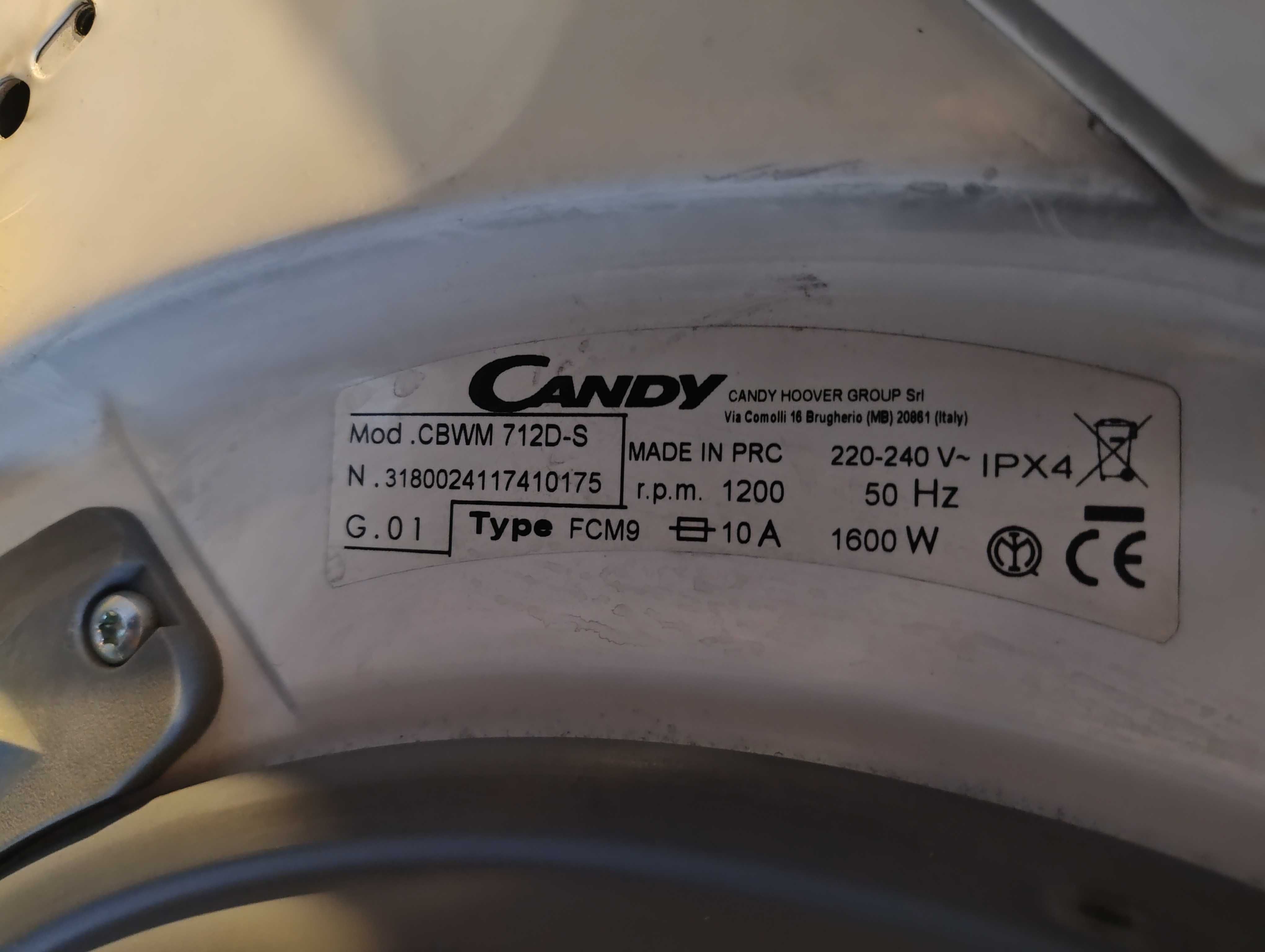 części pralki candy CBWM712D-s