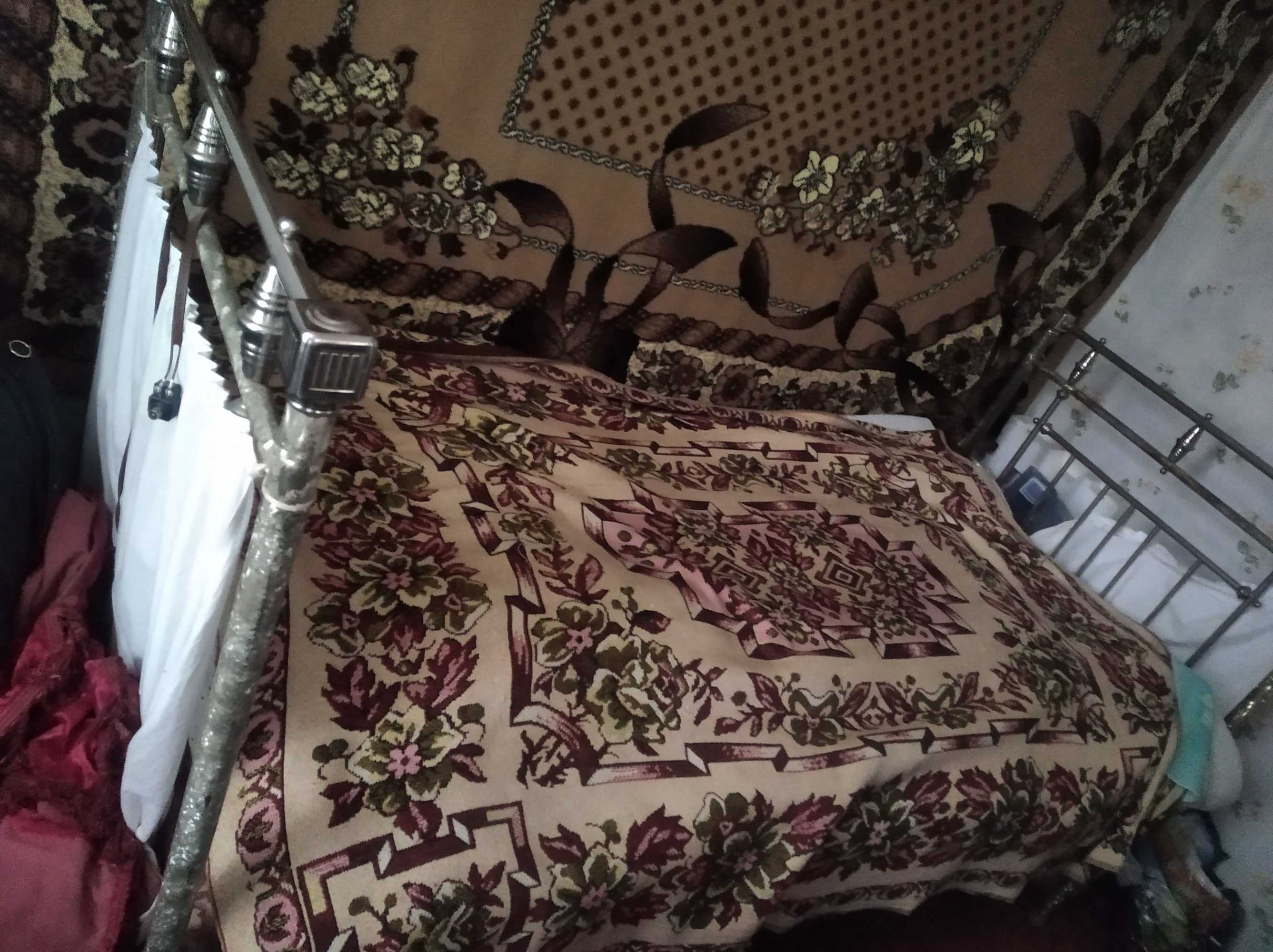 Кровать никелированная