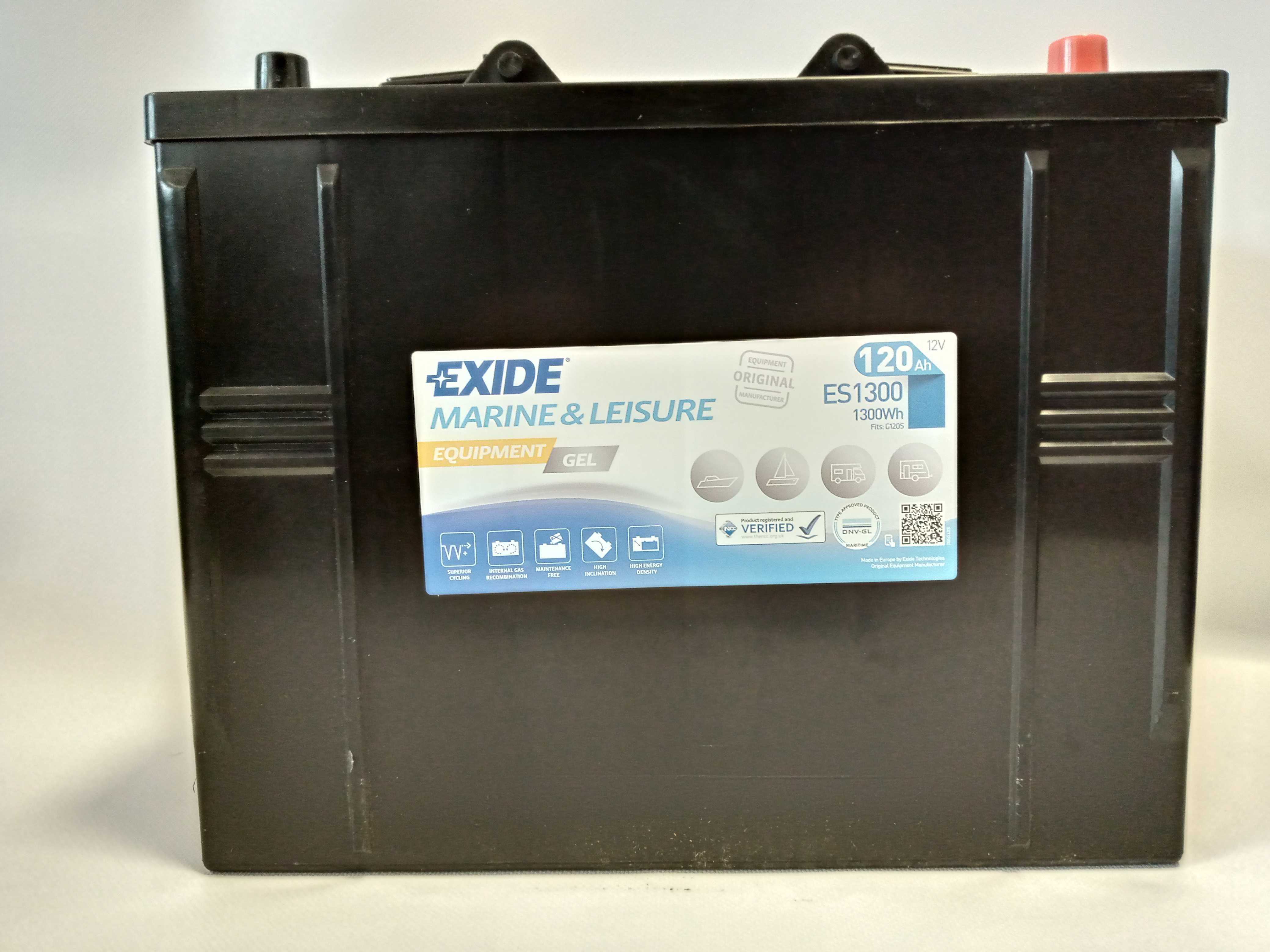 Akumulator GEL/ŻEL do Łódki/Kamper  Exide ES 1300 12V 120Ah 1300Wh