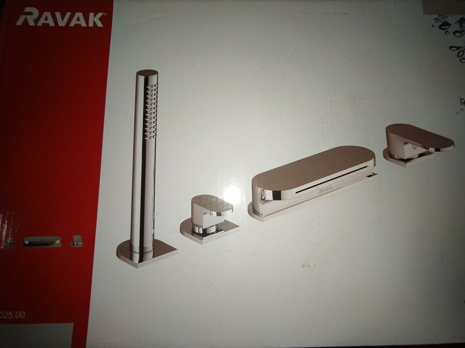 Смеситель для ванны RAVAK — встраиваемый 4-элементный набор