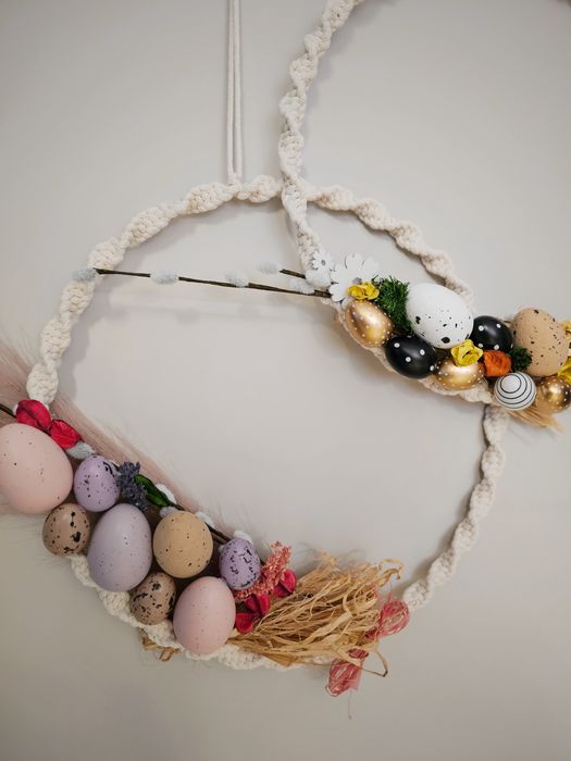 Makrama na kole Wielkanoc