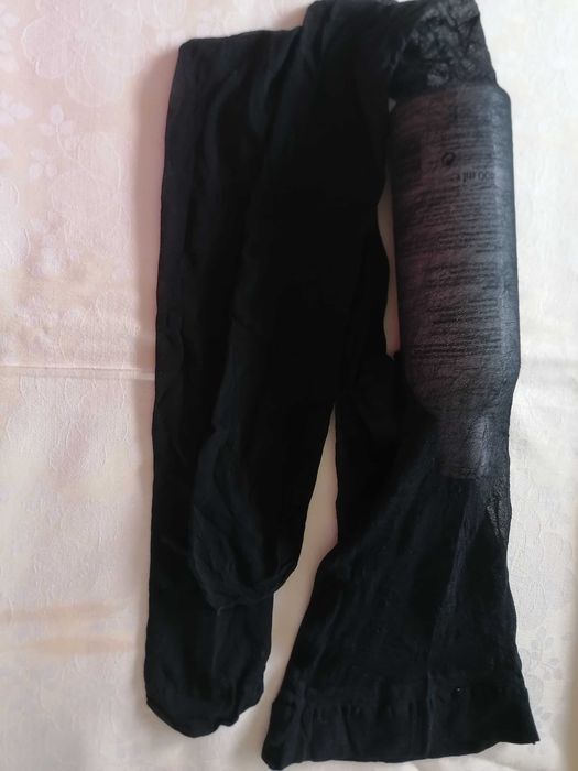 Rajstopy, rajtuzy damskie, cienkie, czarne. Rozmiar 2S