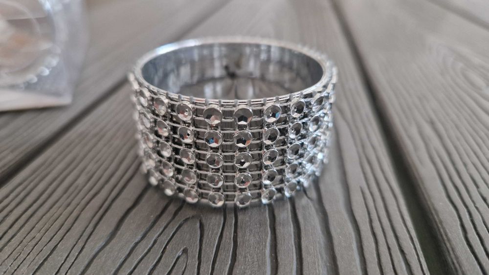 Conjunto 4 argolas brilhantes para guardanapos