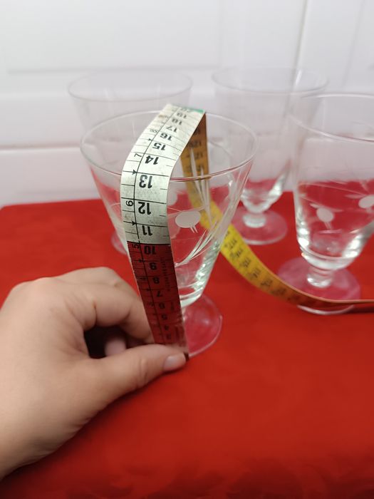 Conjunto 4 Copos Cristal Vintage. 12,5 cm