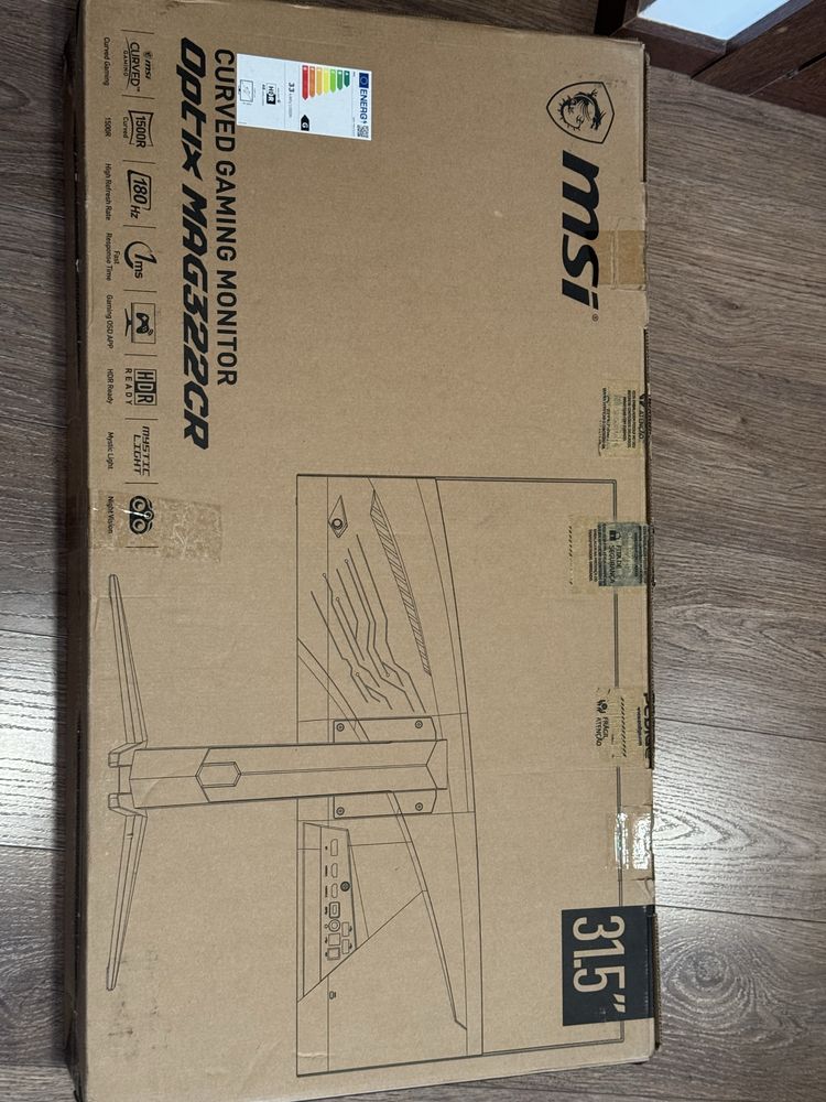 Monitor curvo MSI 180hz/1ms/31.5 polegadas