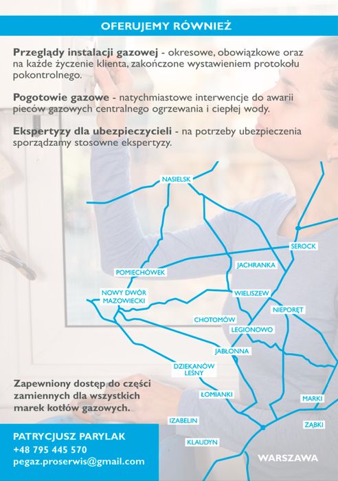 Kotły gazowe - przeglądy - konserwcja - serwis wszyscy producenci.