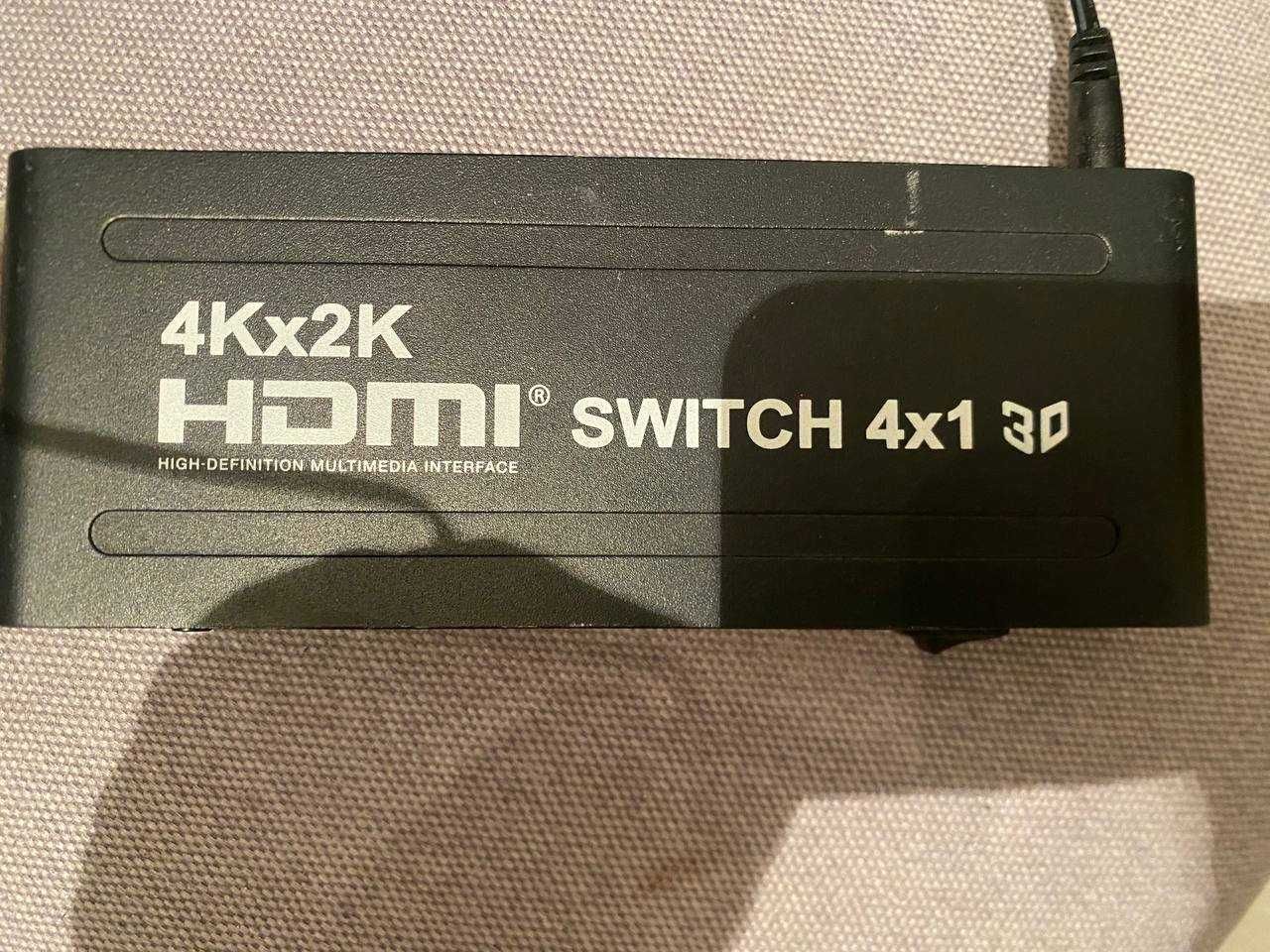 Розгалужувач hdmi splitter Спліттер PowerPlant HDMI 1x4 +ПУЛЬТ Одеса