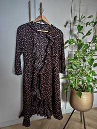 Sukienka kopertowa, wiązana, Vero Moda S, czarna