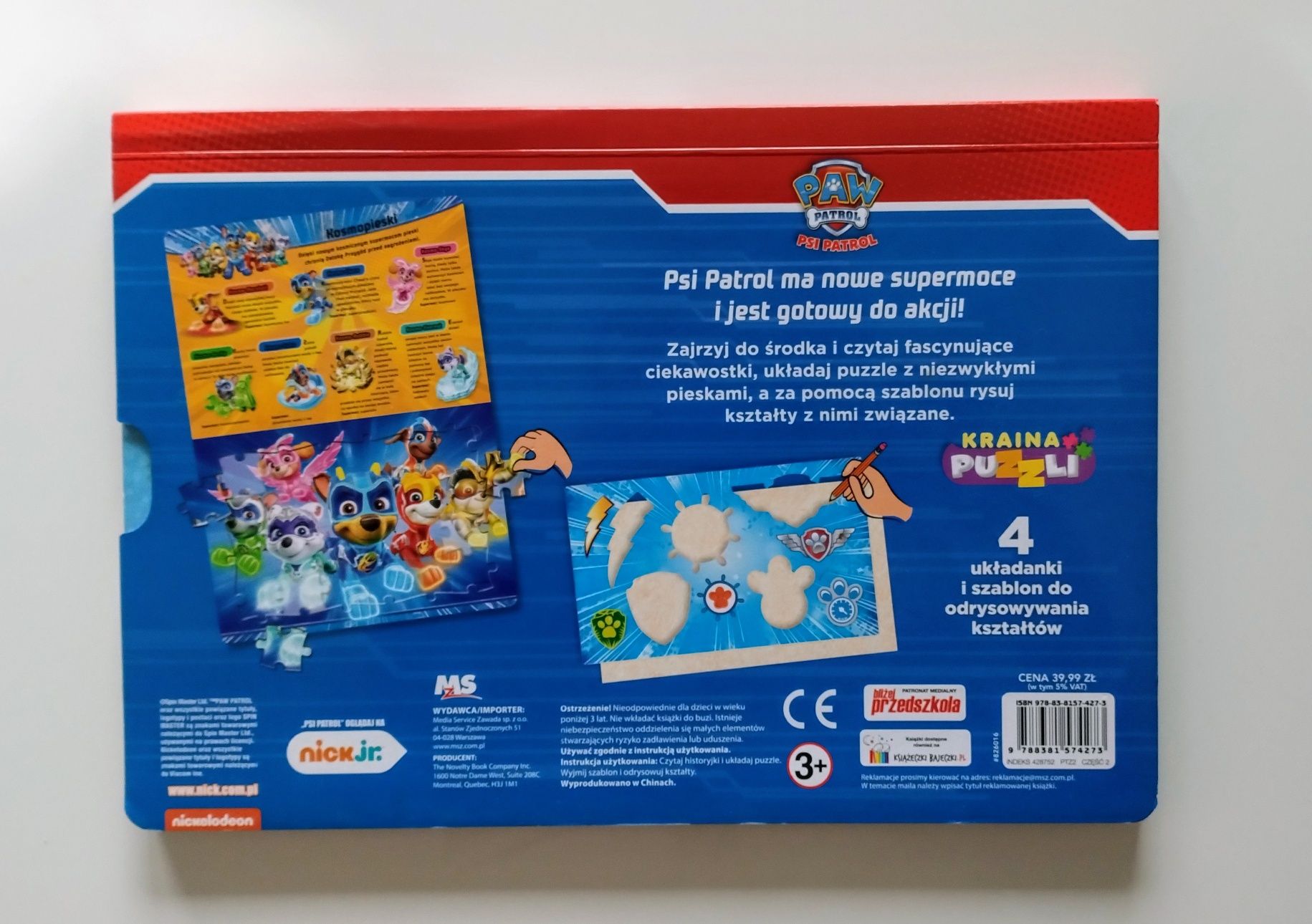 Książka z puzzlami Psi Patrol