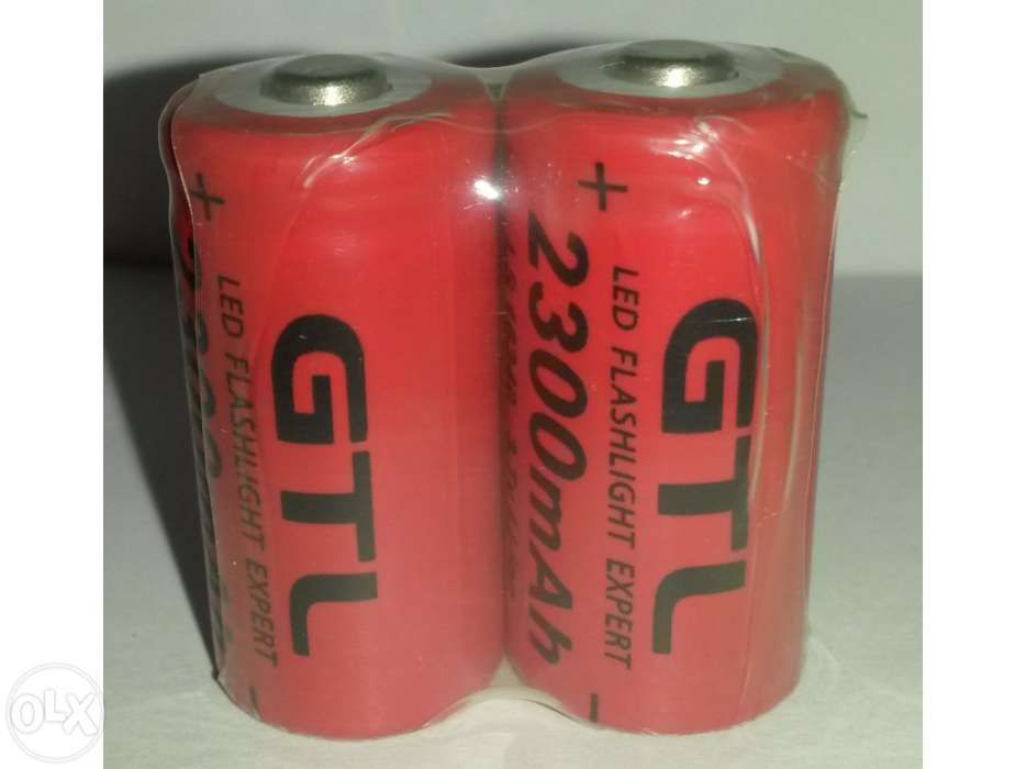 2 Pilhas recarreg. CR 123A 2000mah - entrega imediata