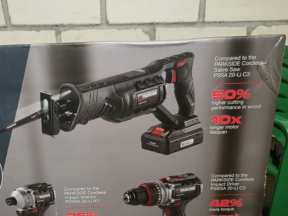 PARKSIDE PERFORMANCE 20V zestaw narzędzi 7w1 Brushless 2x4Ah + ładowar