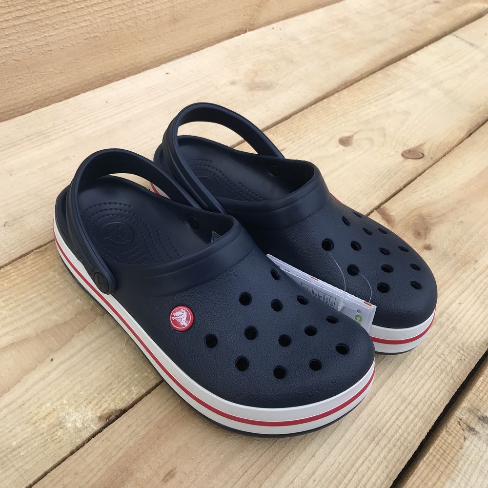 Чоловічі Крокси Crocs Crocband Темно Сині Ортопедичне Взуття