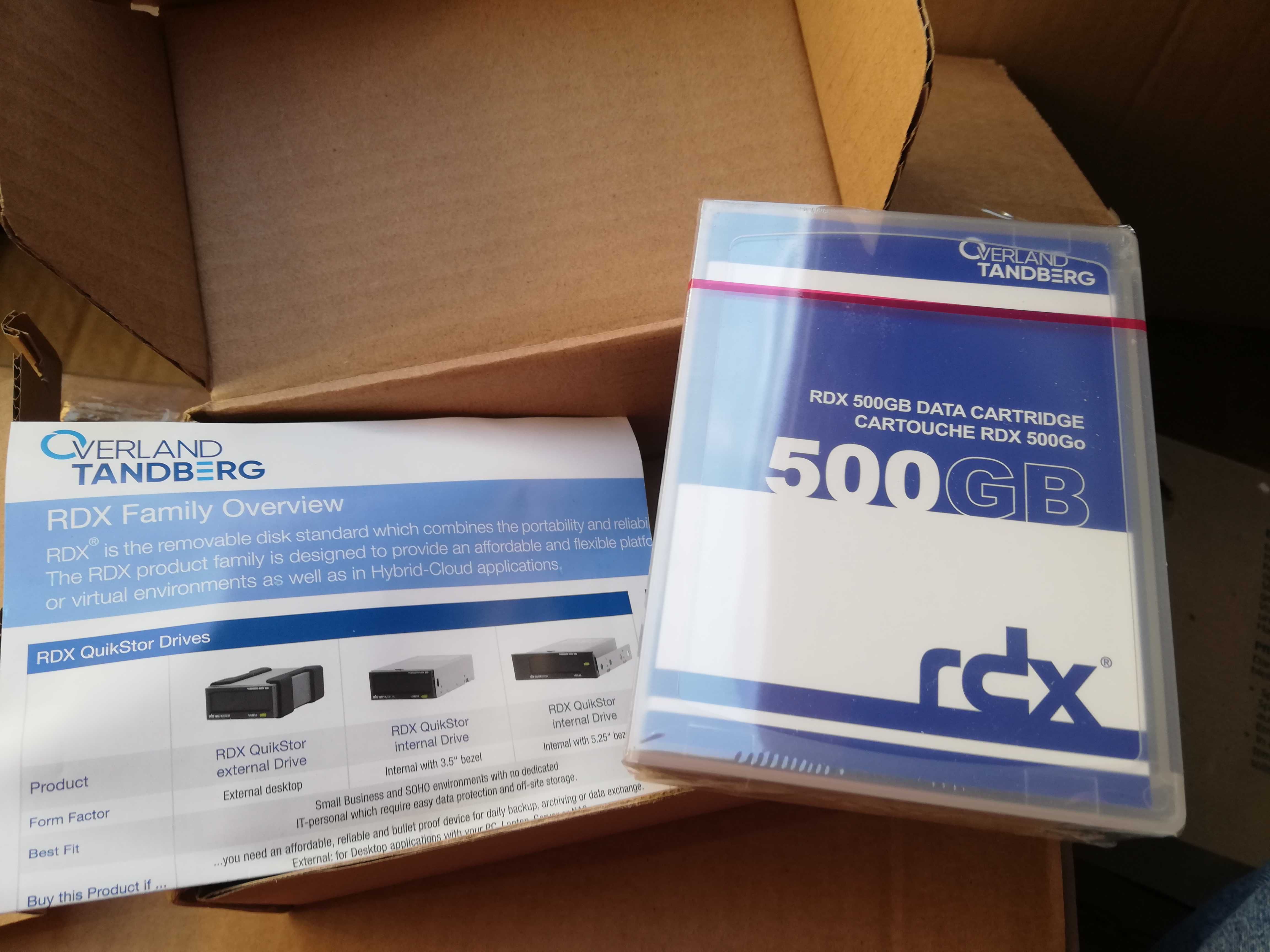 Tandberg 8541-01-RDX zapasowy nośnik danych kaseta RDX 500 GB