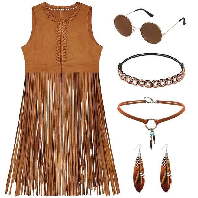 Strój hipisowski HiPPIE lata 60 70 XXL 44 Andrzejki  Festiwal