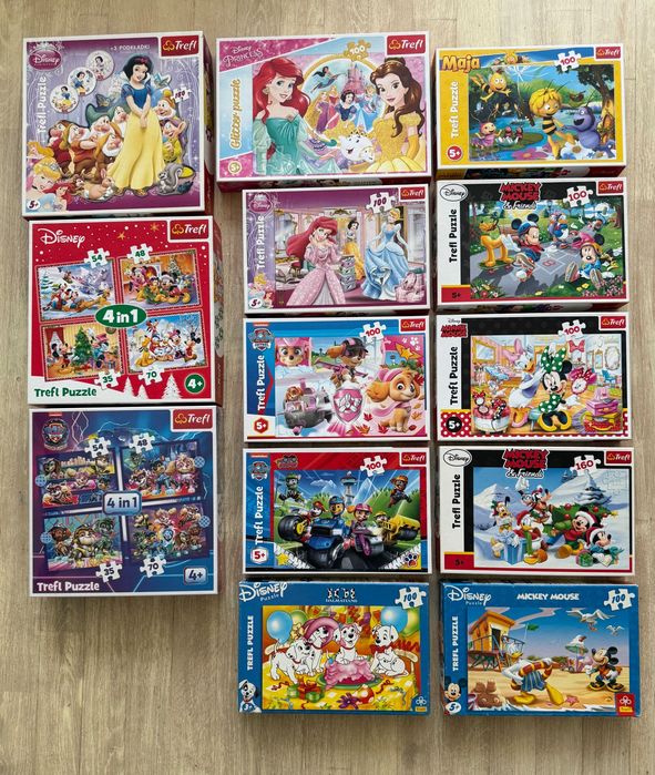 Пазлы Трефл Trefl 100, 160 элементов, 4 в 1