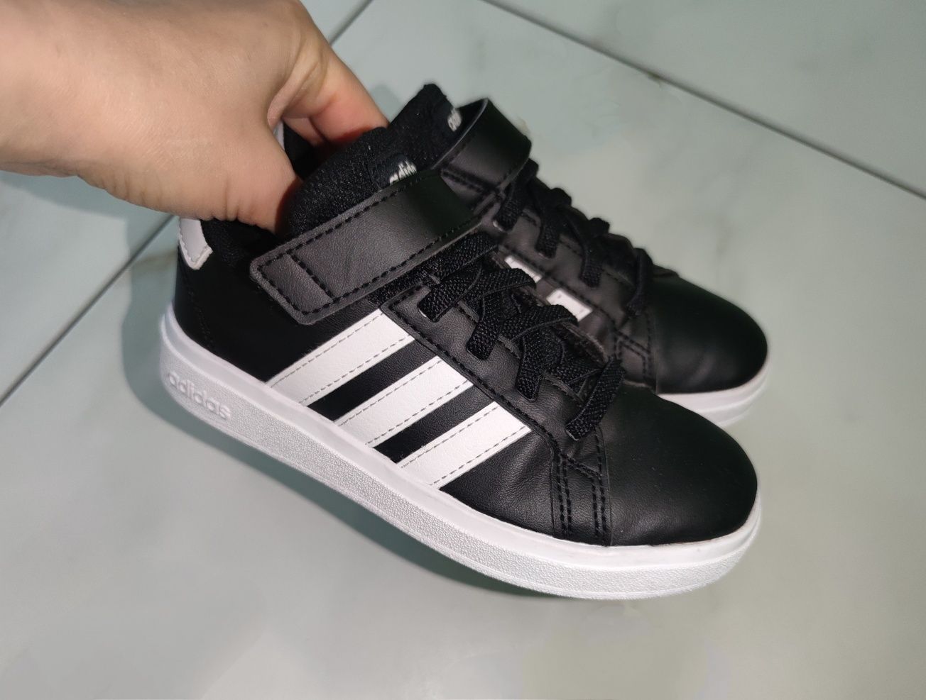 Черные кеды кроссовки Adidas GRAND COURT 28 (17,5см)