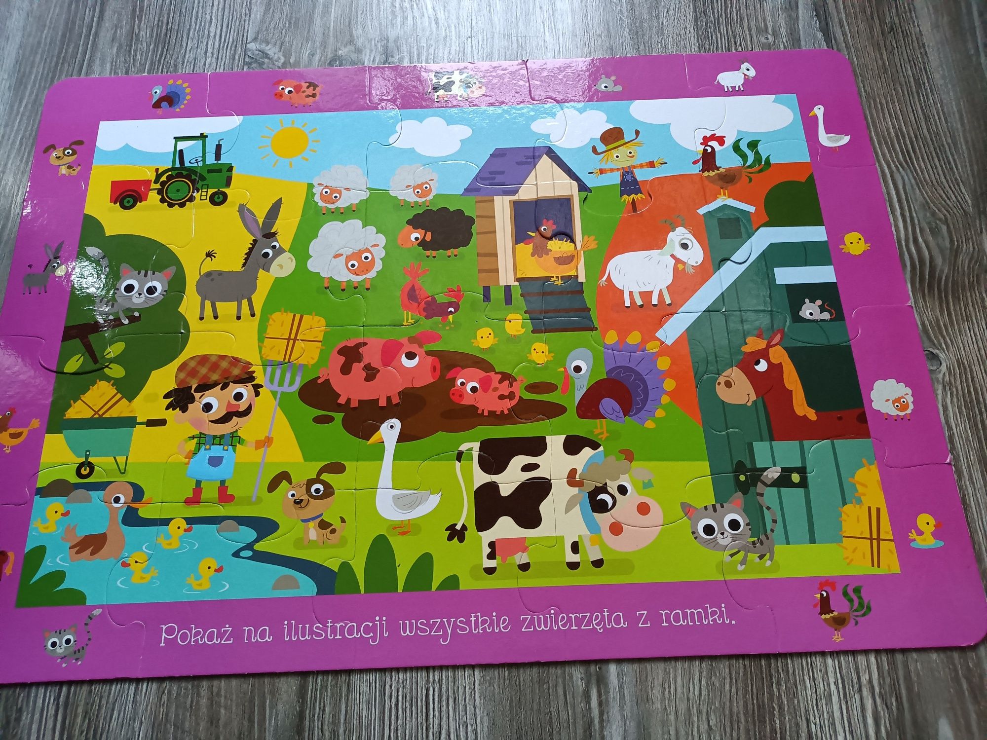 Puzzle duże Zwierzę na wsi Zielona Sowa