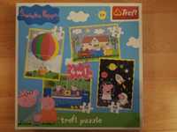 Puzzle Trefl, 4w1, Świnka Pepa