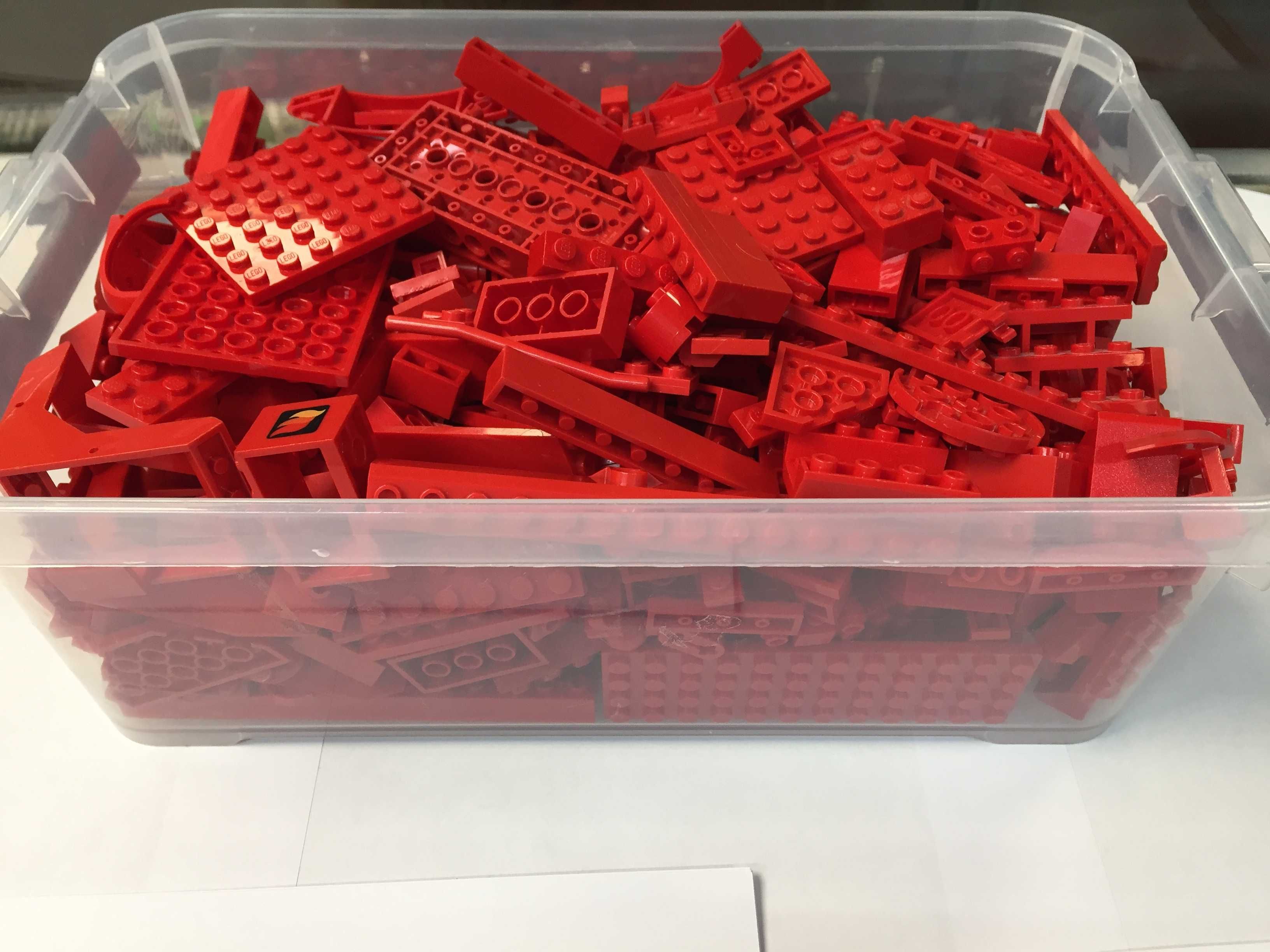 Lego klocki oryginalne Red /Czerwony  mix