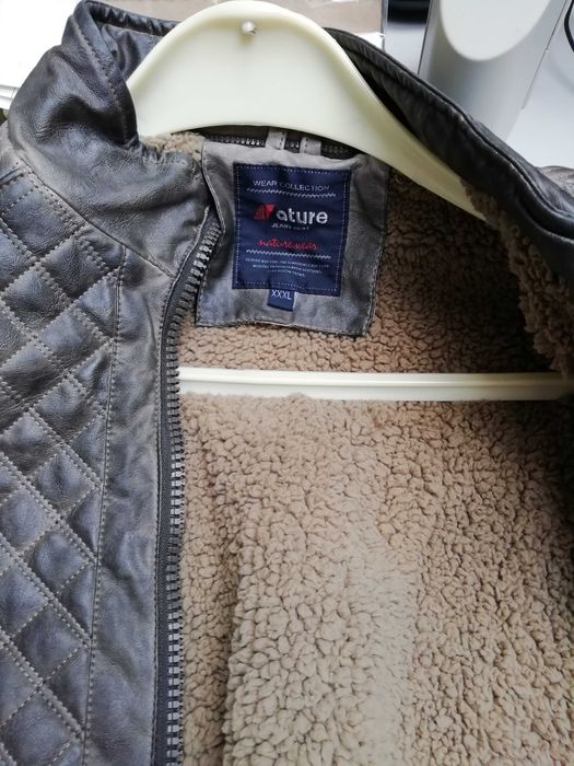 Męska kurtka skórzana z podpinką futrzaną