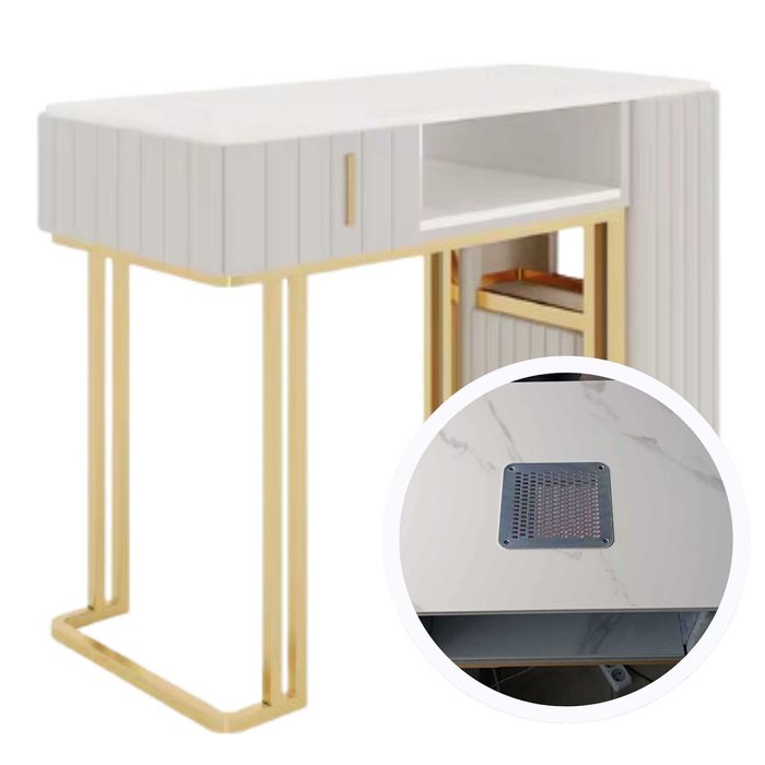 Stolik do manicure z pochłaniaczem powietrza biurko kosmetyczne