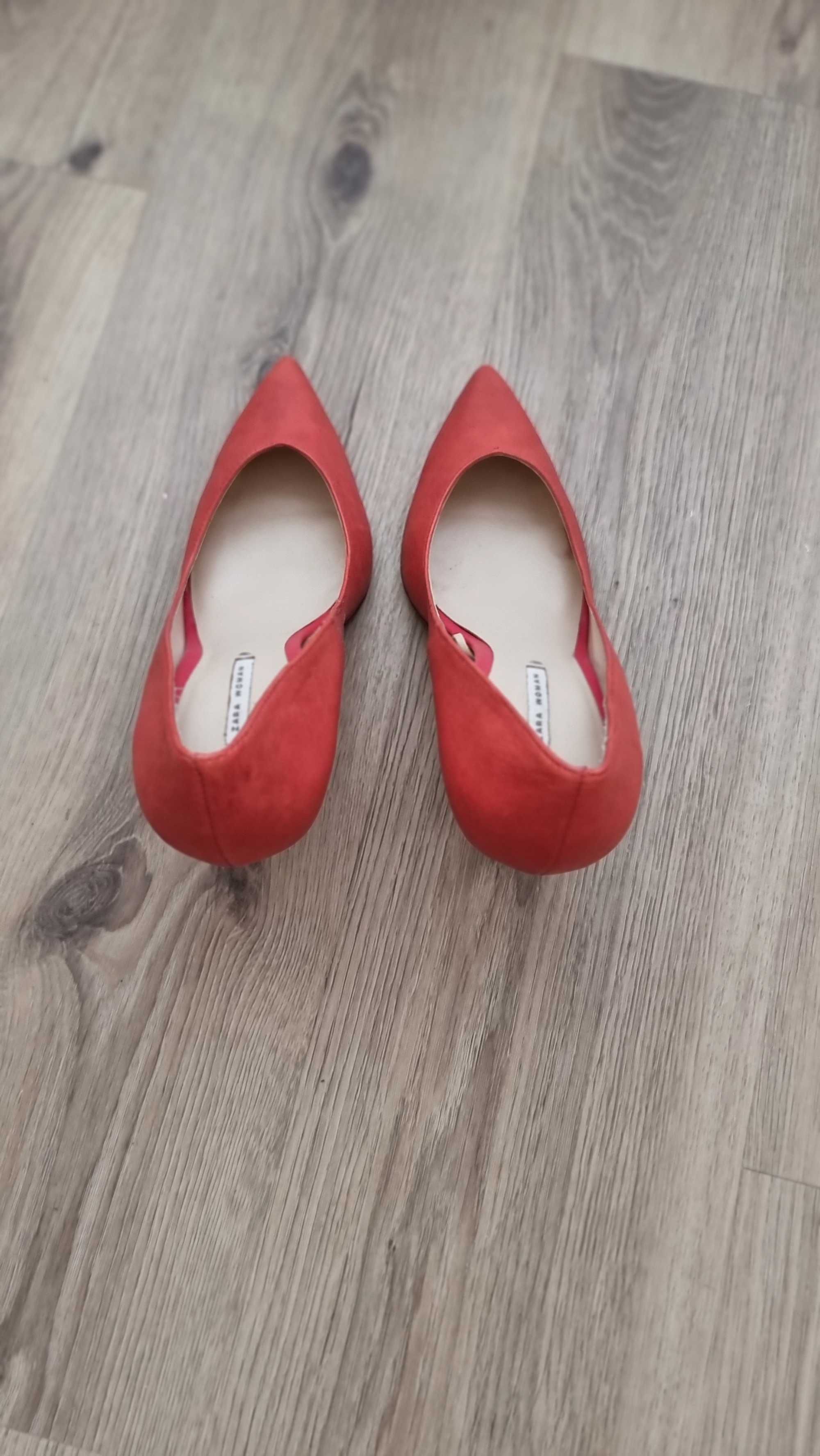 Sapatos de Salto Alto Vermelho Claro
