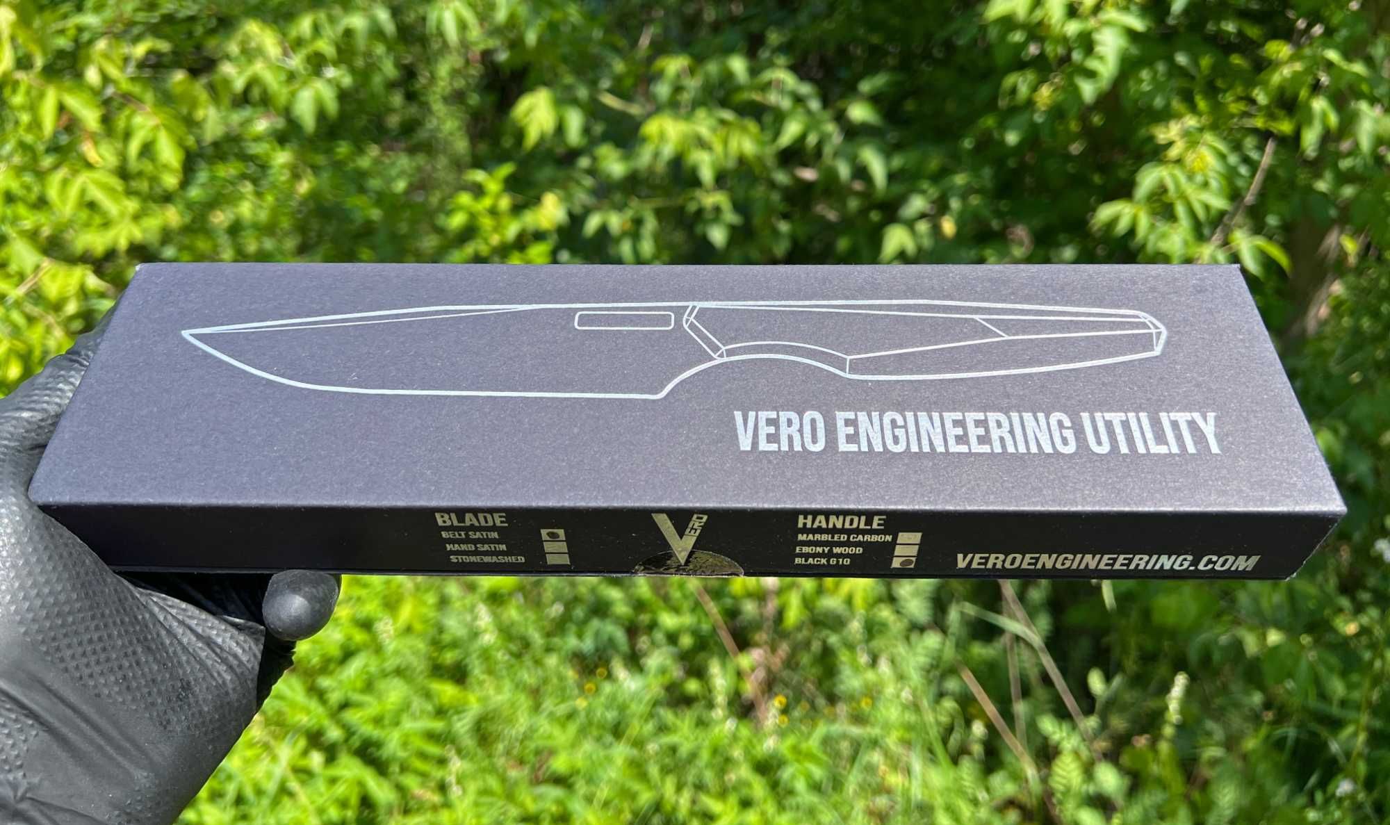 Кухонний ніж Vero Engineering Utility, Black G-10, Belt Satin Nitro-V