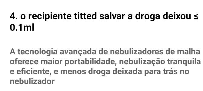 Nublizadores portáteis novos