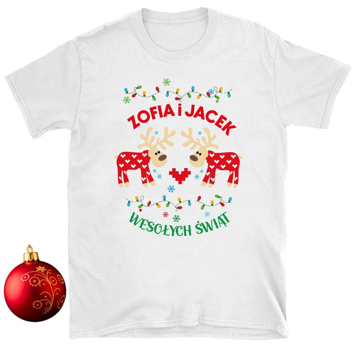prezent pod choinkę dla wujka i cioci, koszulka świąteczna imię