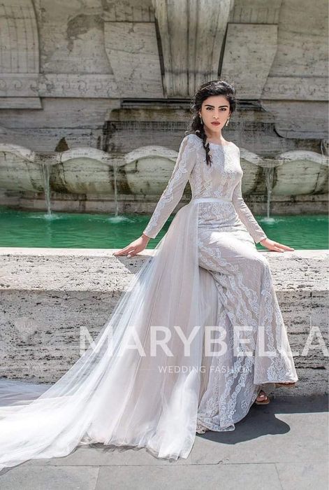 Свадебное/вечернее платье-трансформер с фатой