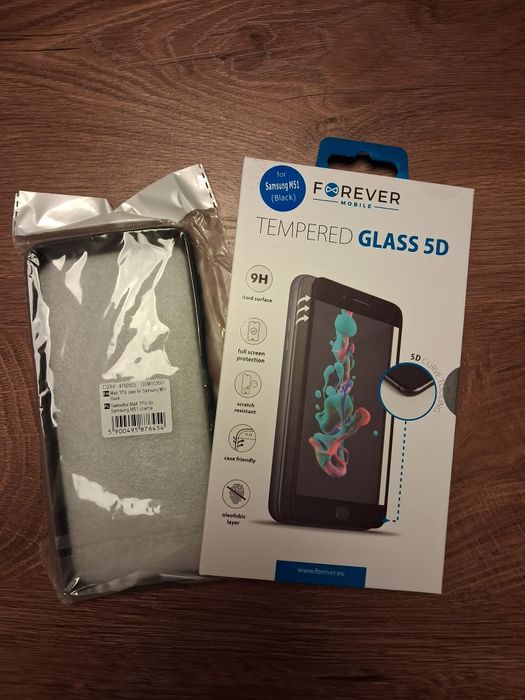 Szkło ochronne 9h i placki czarne Samsung M51