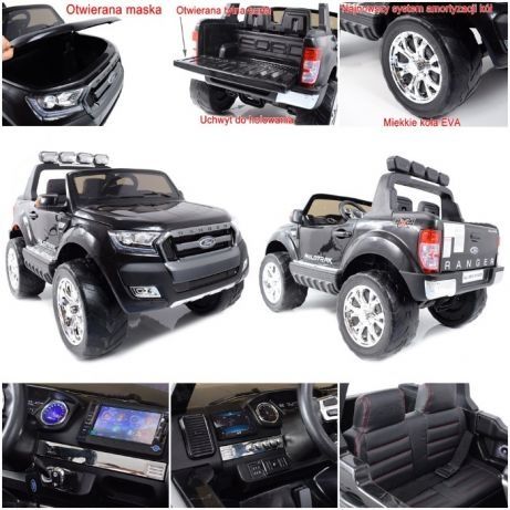 Pojazd na akumulator FORD RANGER 4x4 terenówka, na licencji. LAKIER