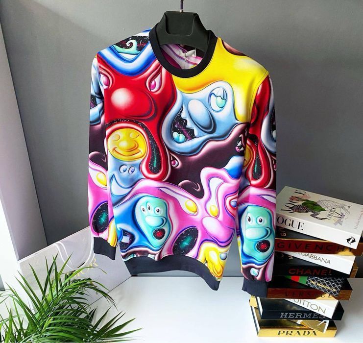 Karl Lagerfeld мужской свитшот белый реглан батник кофта