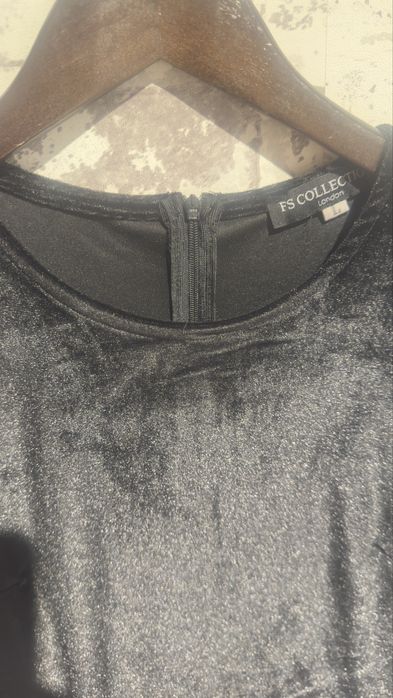 Платье бархат стрейч рюши