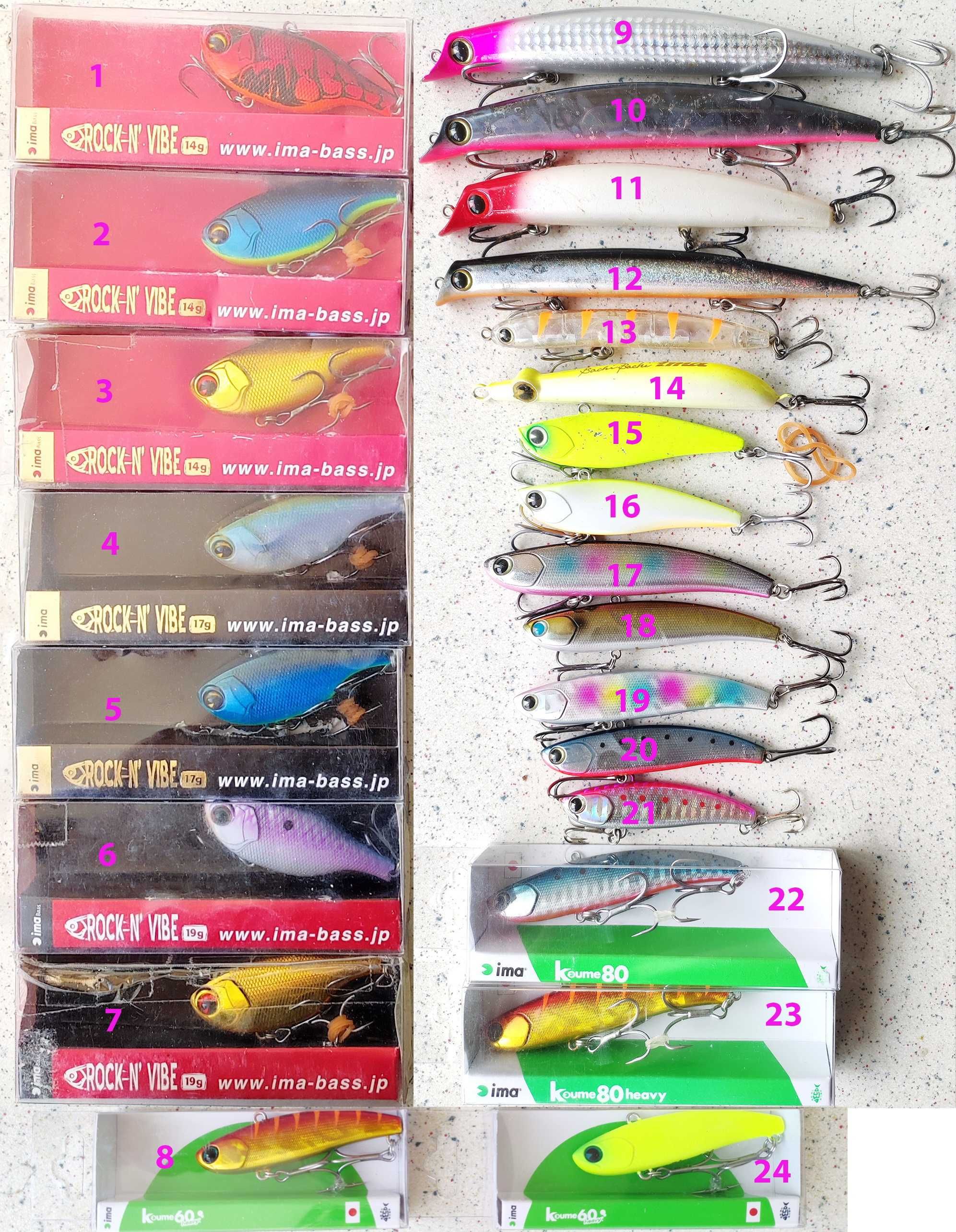 Воблеры Raid APIA Zipbaits IMA Duo Tiemco Ken Craft