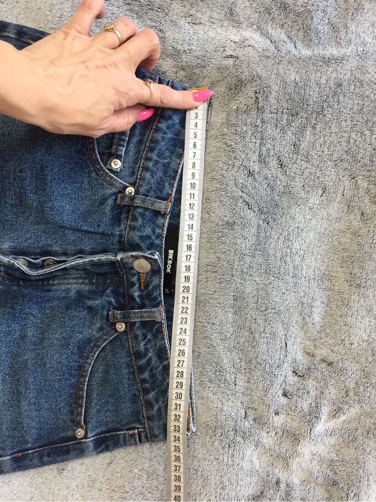 Zestaw dwie spódnice mini dżinsowe damskie rozmiar XS/S (34/36)