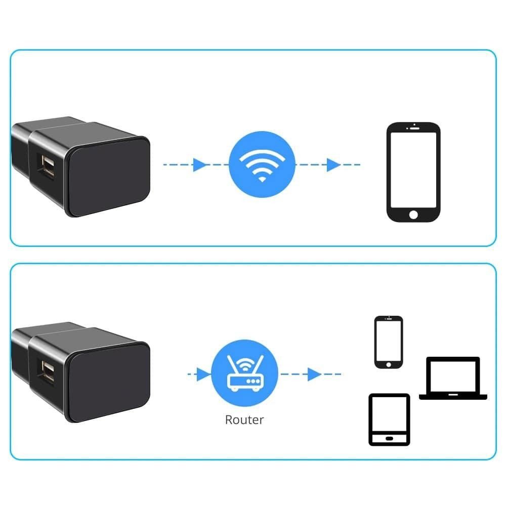 Прихована камера Зарядка. WIFI usb. Скрытая мини камера. online