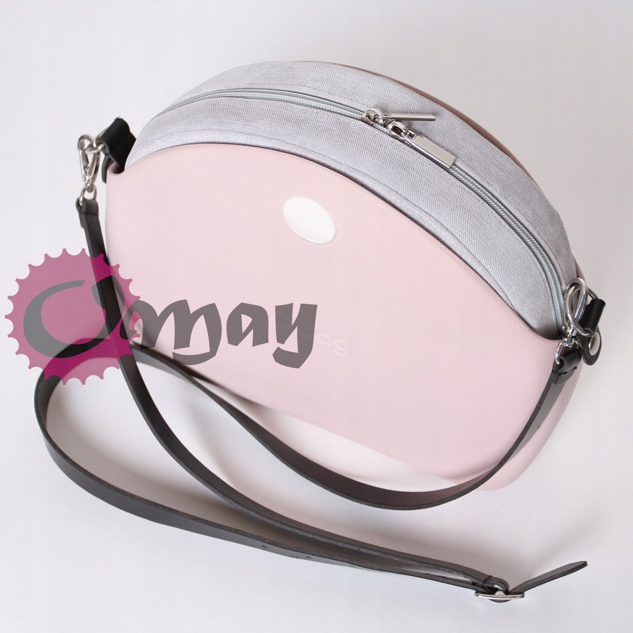 organizer OBAG MOON LIGHT welur szary grigio wkład 2 kieszenie OMAY