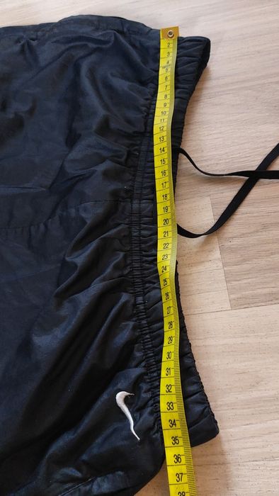 Czarne spodnie ortalionowe dresowe parachute baggy streetwear