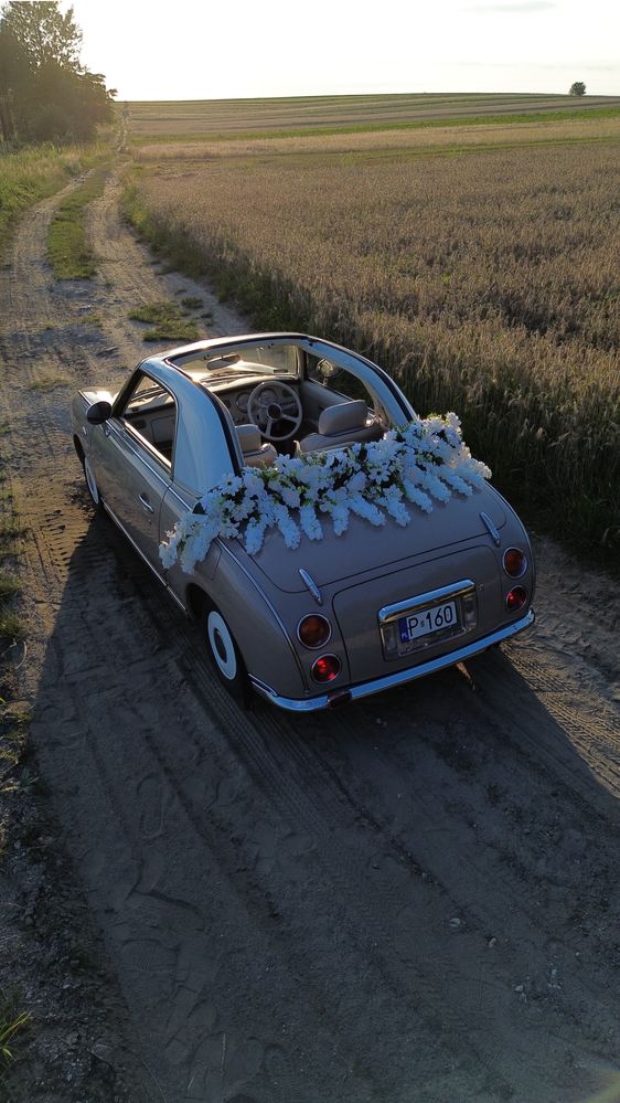 Nissan Figaro klasyk auto retro do ślubu na sesję,włoski, cabrio