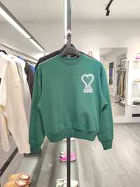 Світшот AMI Paris oversize Ami de Coeur patch sweatshirt Green