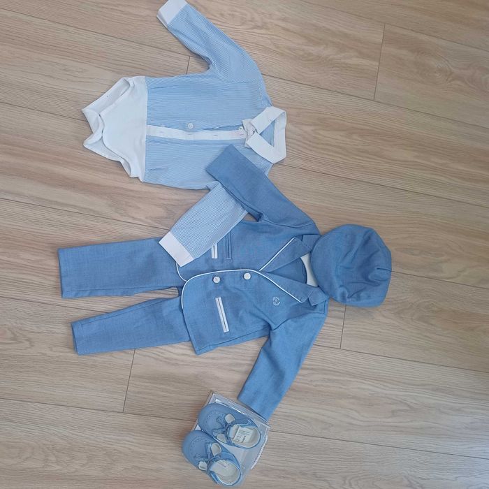 Garnitur dla 6-8 miesięcznego chłopca na chrzest i nie tylko (rozm.80)