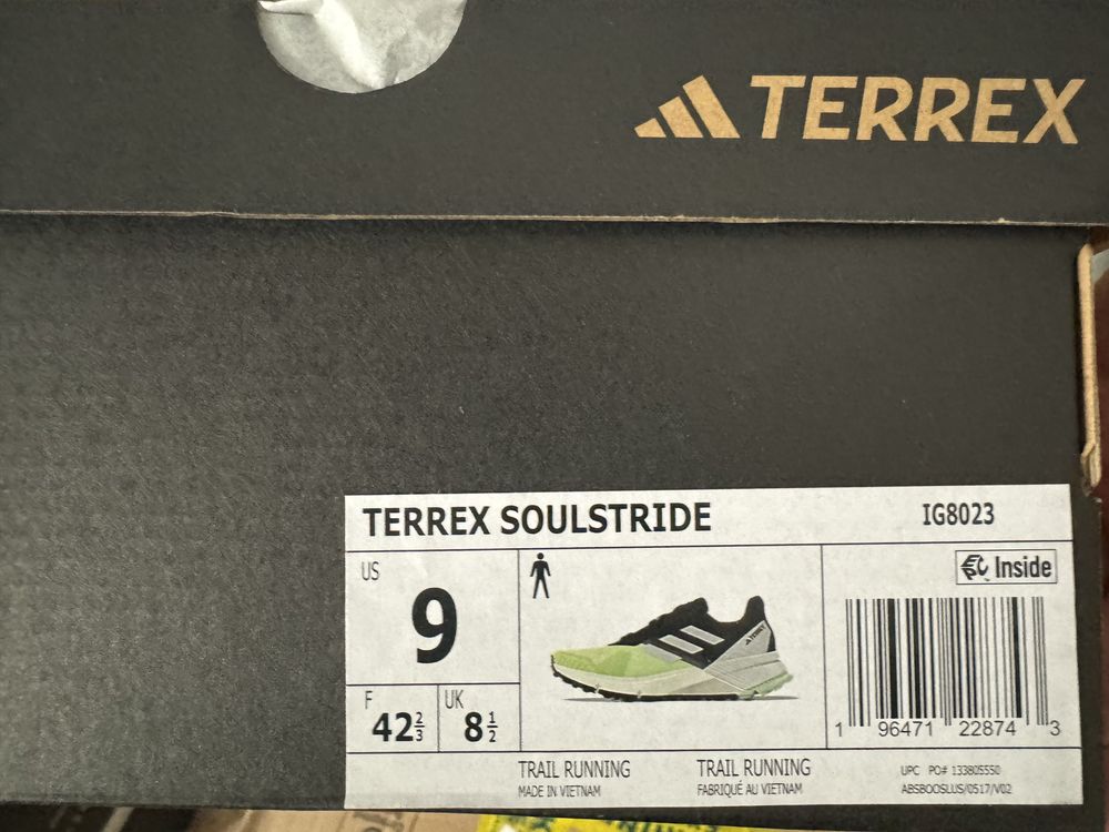 Оригінал Кросівки Adidas Terrex Soulstride Trail Running.(28см) Літо !