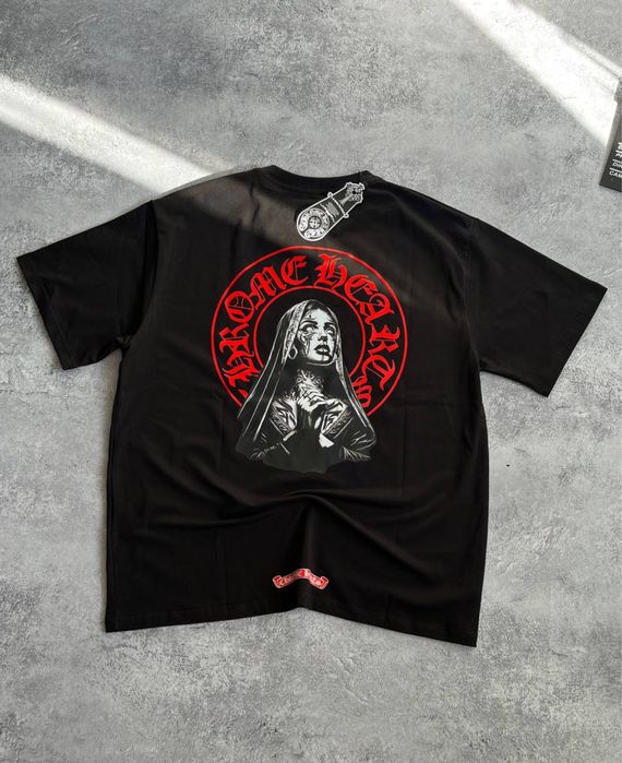 Футболка Хром Хардс черная оверсайз ( Chrome Hearts )