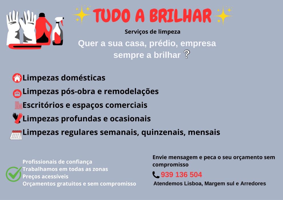 Limpezas a preço acessivel.